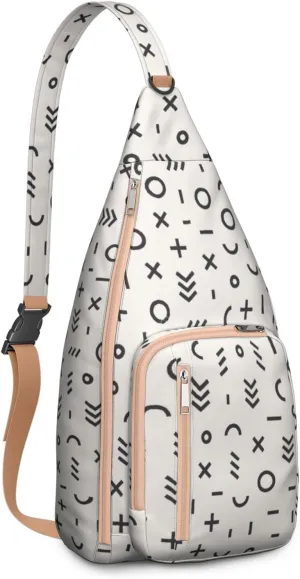 Shoulder Sling Crossbody Casual Chest Bag For Travel Sports Running,Backpack for Men & Women Lightweight Sports BagCrossbody Concealed Carry,Polka Shoulder Bag Waterproof Chest Bag