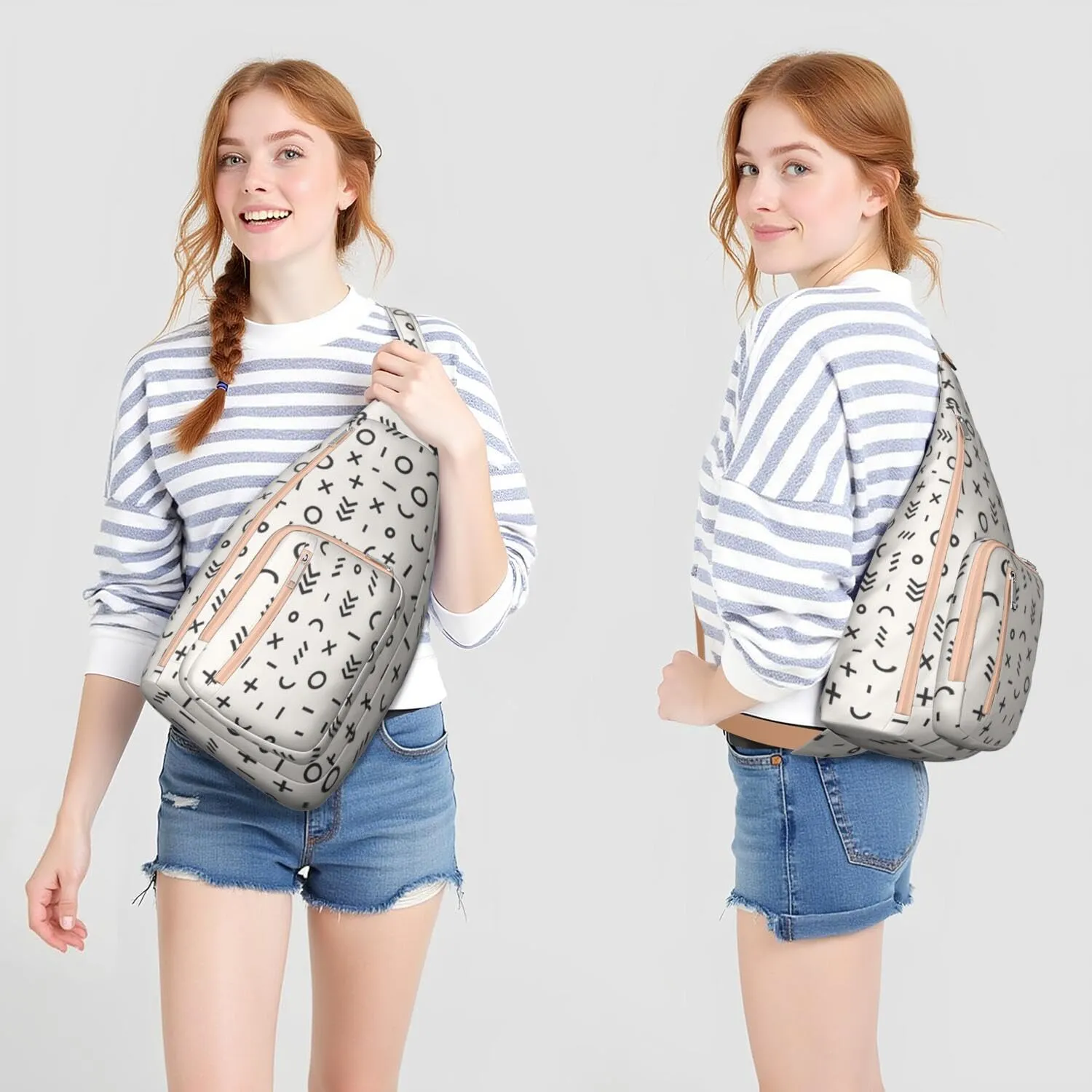 Shoulder Sling Crossbody Casual Chest Bag For Travel Sports Running,Backpack for Men & Women Lightweight Sports BagCrossbody Concealed Carry,Polka Shoulder Bag Waterproof Chest Bag