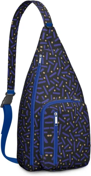 Shoulder Sling Crossbody Casual Chest Bag For Travel Sports Running,Backpack for Men & Women Lightweight Sports BagCrossbody Concealed Carry,Polka Shoulder Bag Waterproof Chest Bag