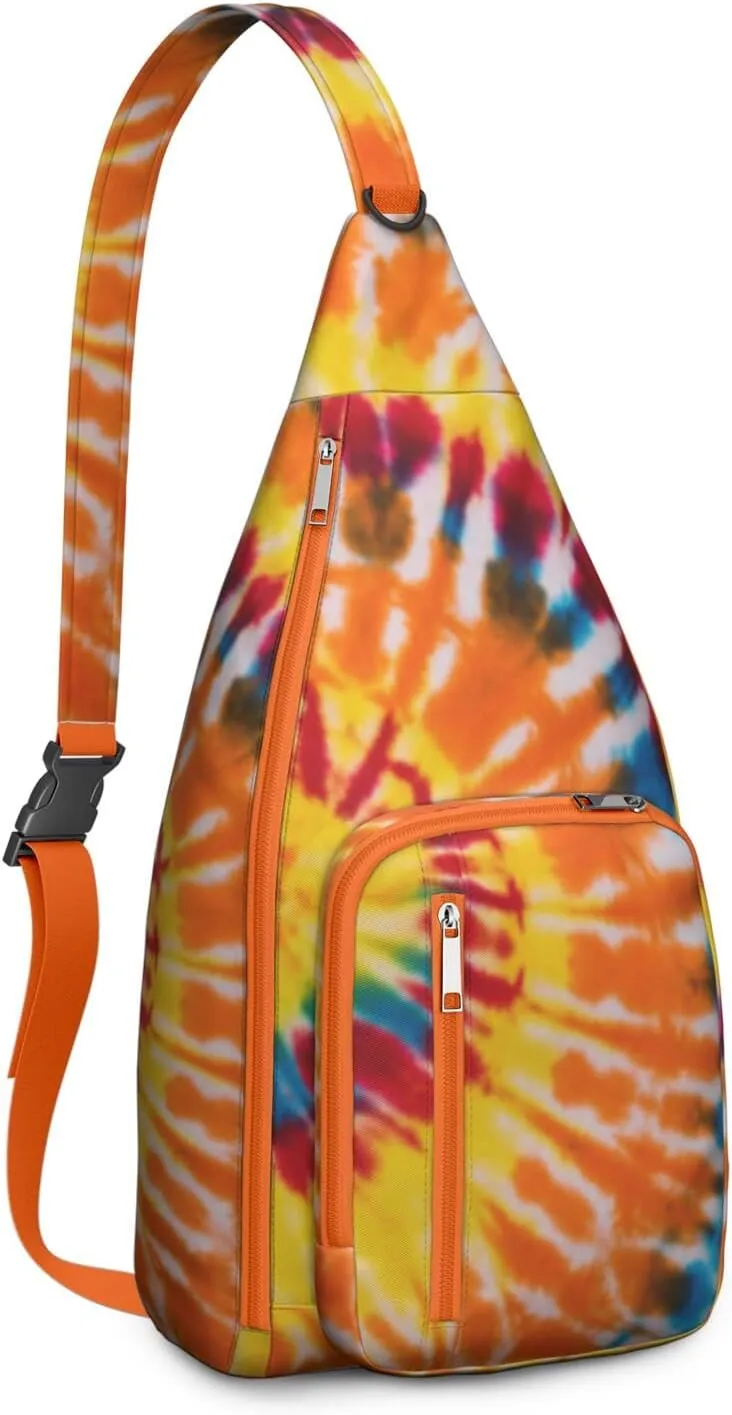 Shoulder Sling Crossbody Casual Chest Bag For Travel Sports Running,Backpack for Men & Women Lightweight Sports BagCrossbody Concealed Carry,Tie dye Shoulder Bag Waterproof Chest Bag