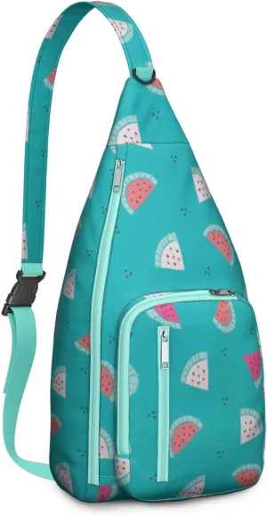 Shoulder Sling Crossbody Casual Chest Bag For Travel Sports Running,Backpack for Men & Women Lightweight Sports BagCrossbody Concealed Carry,Watermelon Shoulder Bag Waterproof Chest Bag