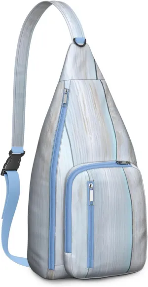 Shoulder Sling Crossbody Casual Chest Bag For Travel Sports Running,Backpack for Men & Women Lightweight Sports BagCrossbody Concealed Carry,Wood Shoulder Bag Waterproof Chest Bag