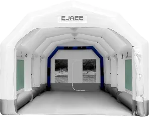 Silver Series 30x15x12Ft Portable Inflatable Spray Paint Booth with Blowers for Full-Size Trucks, Large Auto Parts, Small Boats, Dust-Free Workspace for Custom Paint Jobs