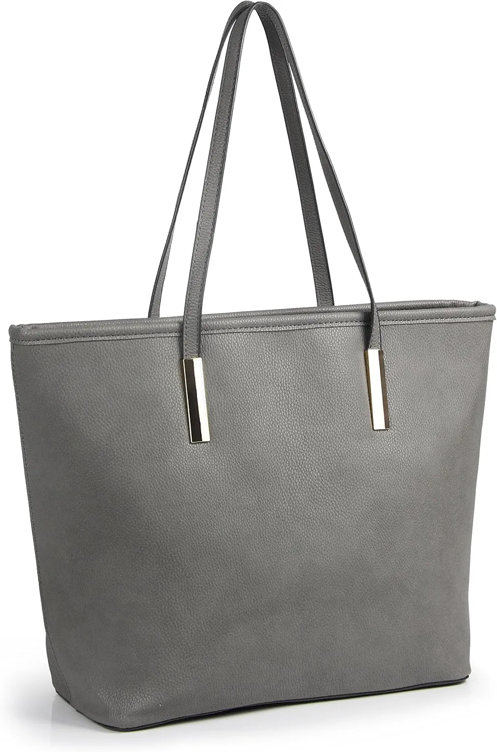 Simple Solid Color Pu Leather Top Handle Satchel Handbags for Women Shoulder Bags