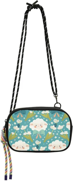 Simple Spring Sheep Cute Mini Crossbody Bag for Women Waterproof with Adjustable Strap Nylon Small Crossbody Phone Bag Date bultos de para mujeres