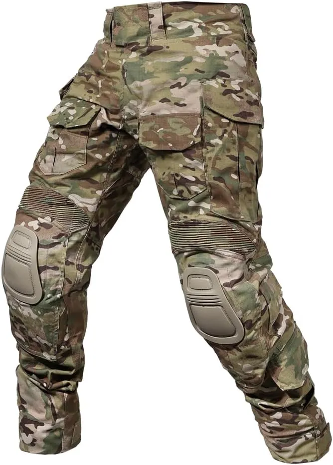 SINAIRSOFT G3 Tactical Pants with Knee Pads,Men's Airsoft Paintball Hunting Outdoor Pants,Combat Army BDU Trousers