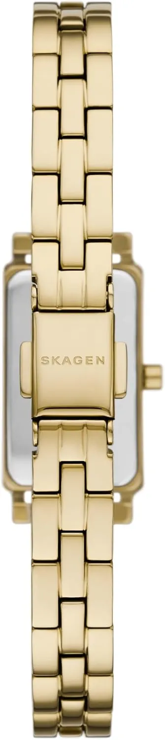 Skagen Hagen Rectangular Case Women's Watch with Stainless Steel Bracelet, Mesh or Leather Band