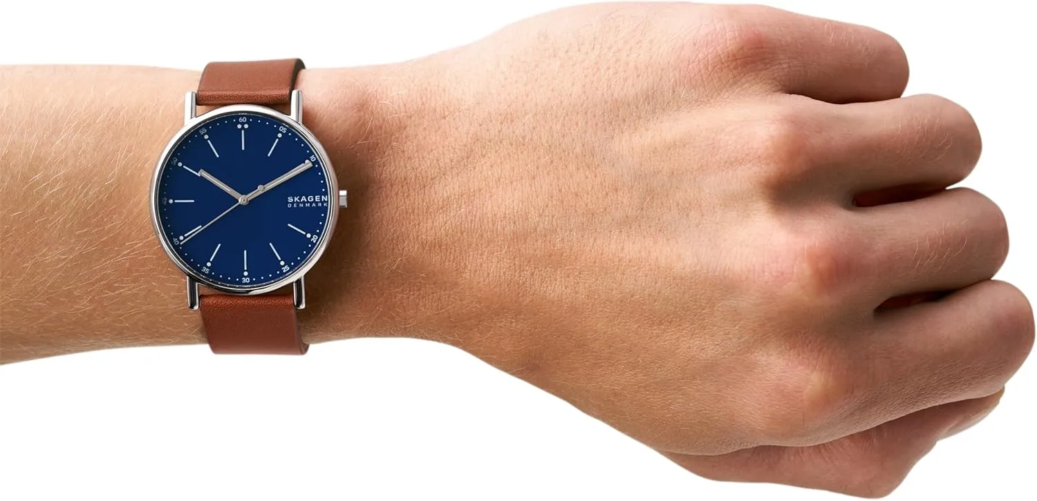 Skagen Signatur Minimalist Men's Watch with Stainless Steel Bracelet, Mesh or Leather Band