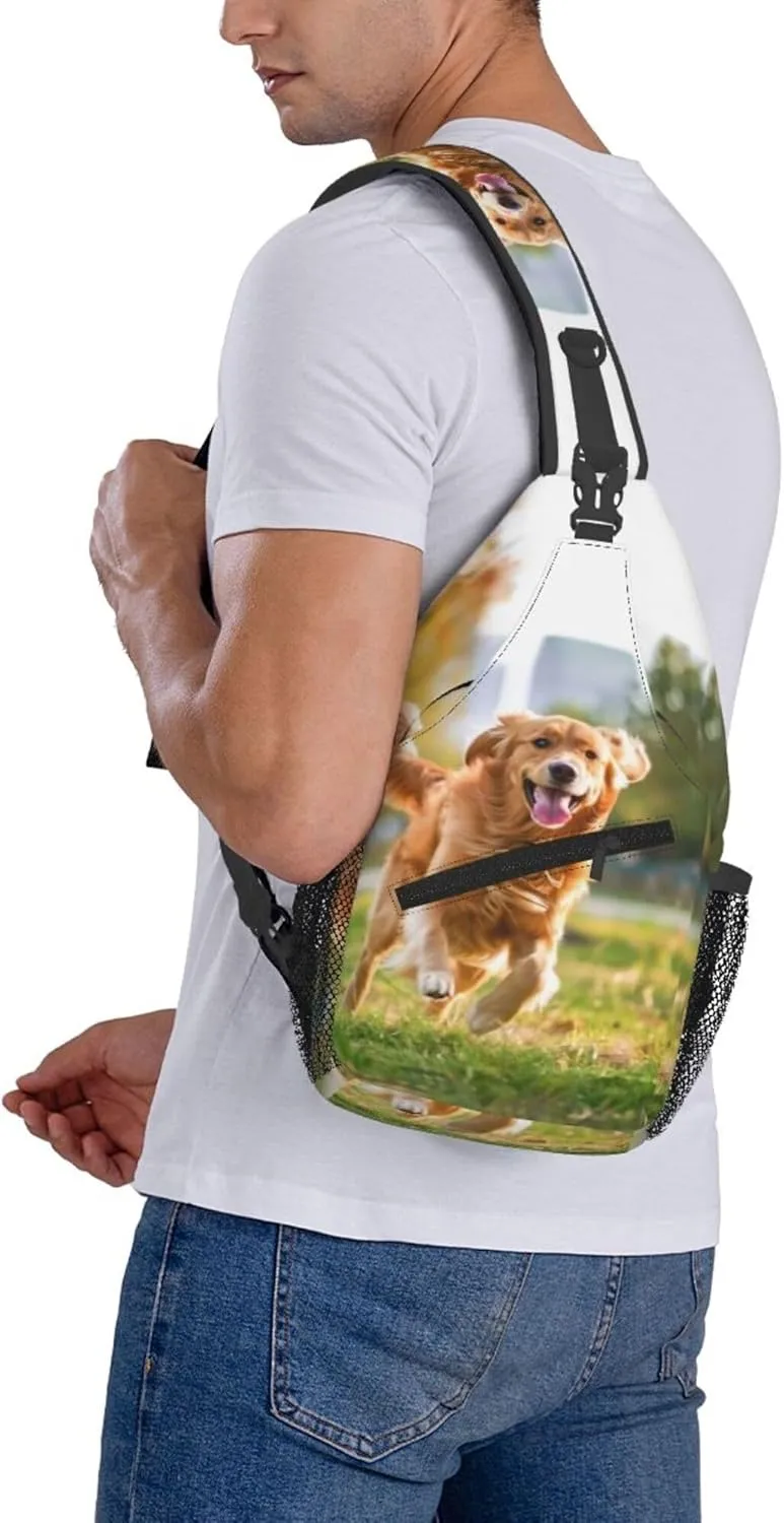 Sling Backpack Add Your Logo Photo Text Personalized Crossbody Sling Bags Design Your Own Custom Bag for Men Women