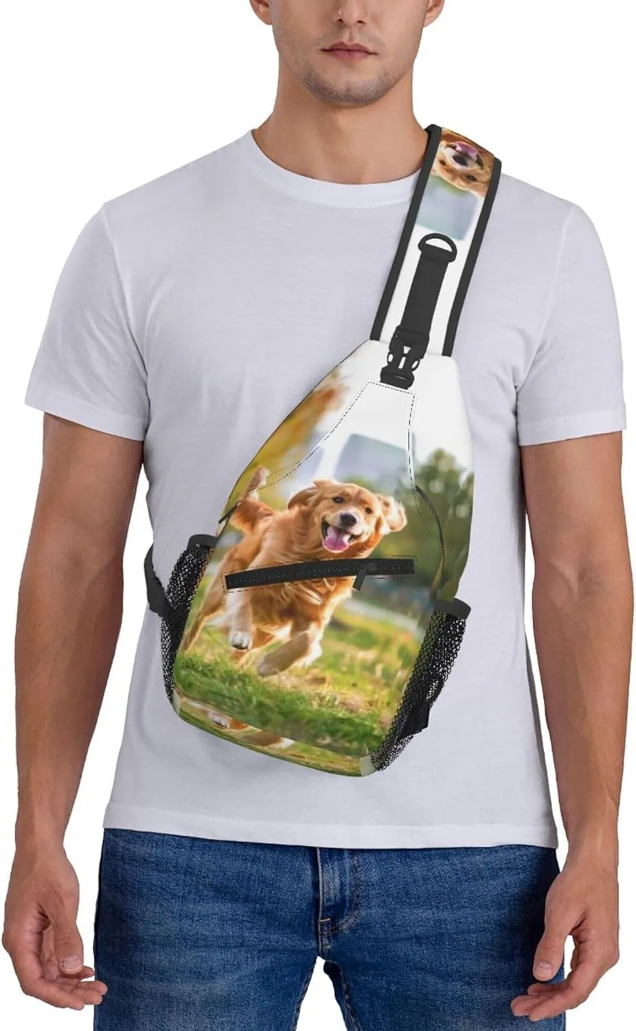 Sling Backpack Add Your Logo Photo Text Personalized Crossbody Sling Bags Design Your Own Custom Bag for Men Women