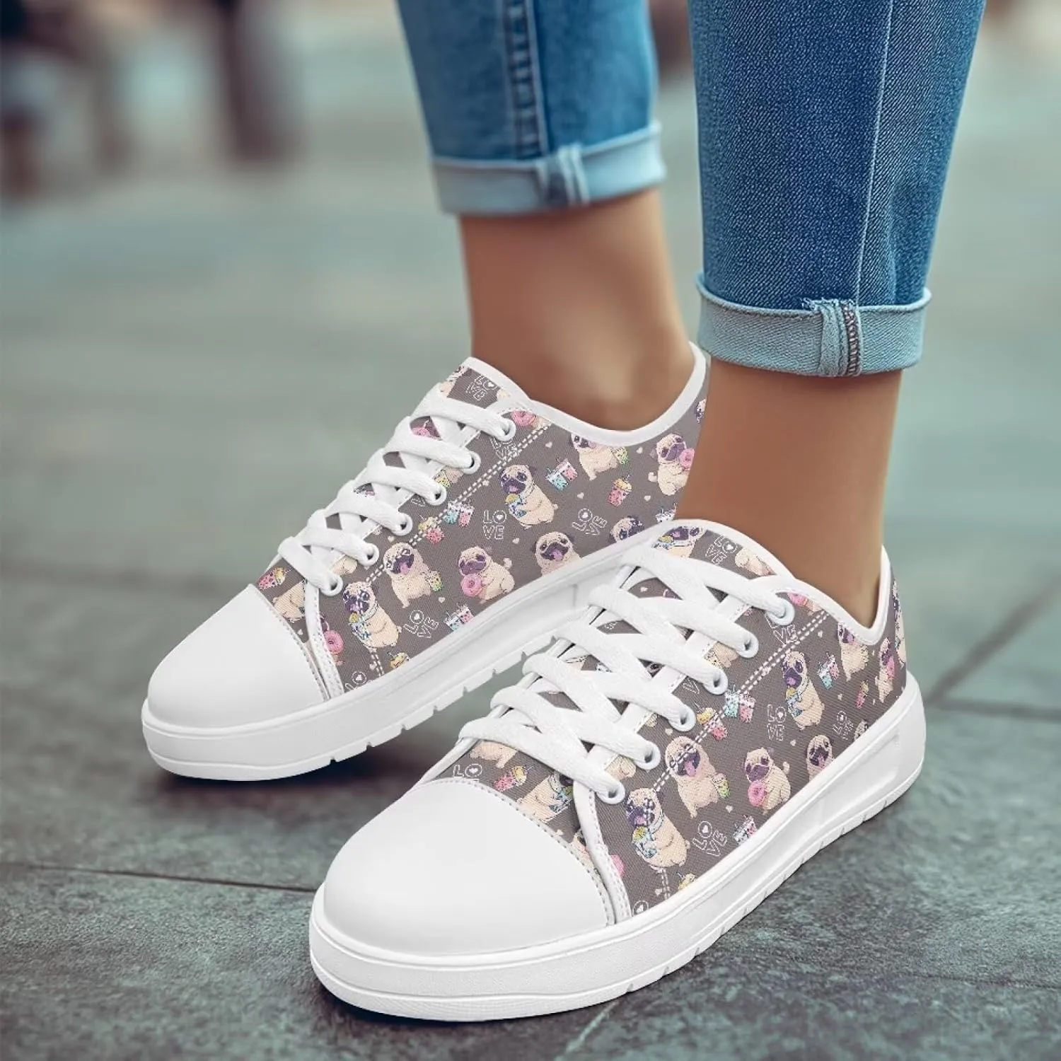 Slip on Sneakers Womens Wide Width Casual Breathable Polyester Running Sneakers Lightweight Low Top Soft Sole Walking Shoes