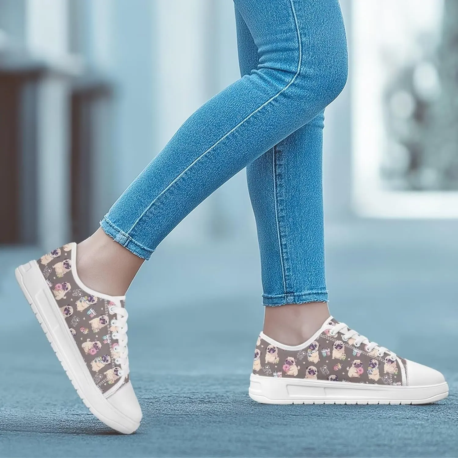 Slip on Sneakers Womens Wide Width Casual Breathable Polyester Running Sneakers Lightweight Low Top Soft Sole Walking Shoes