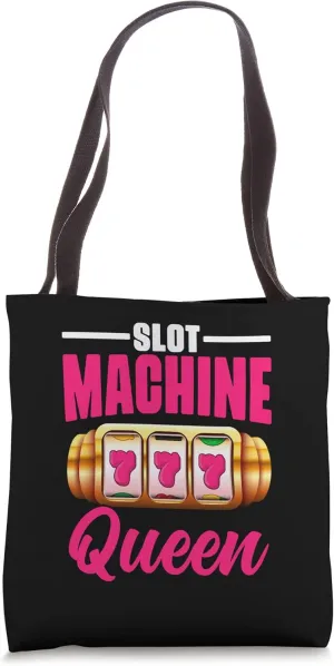 Slot Machine Queen Gambling Casino Poker Player Tote Bag