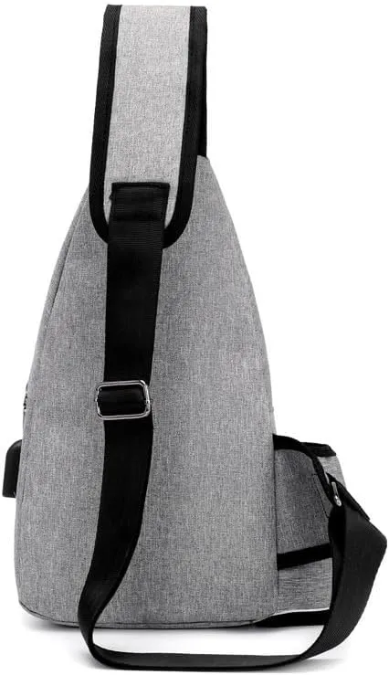 Small Chest Bag Pack Travel Sport Shoulder Sling Backpack Crossbody Bag (Black)