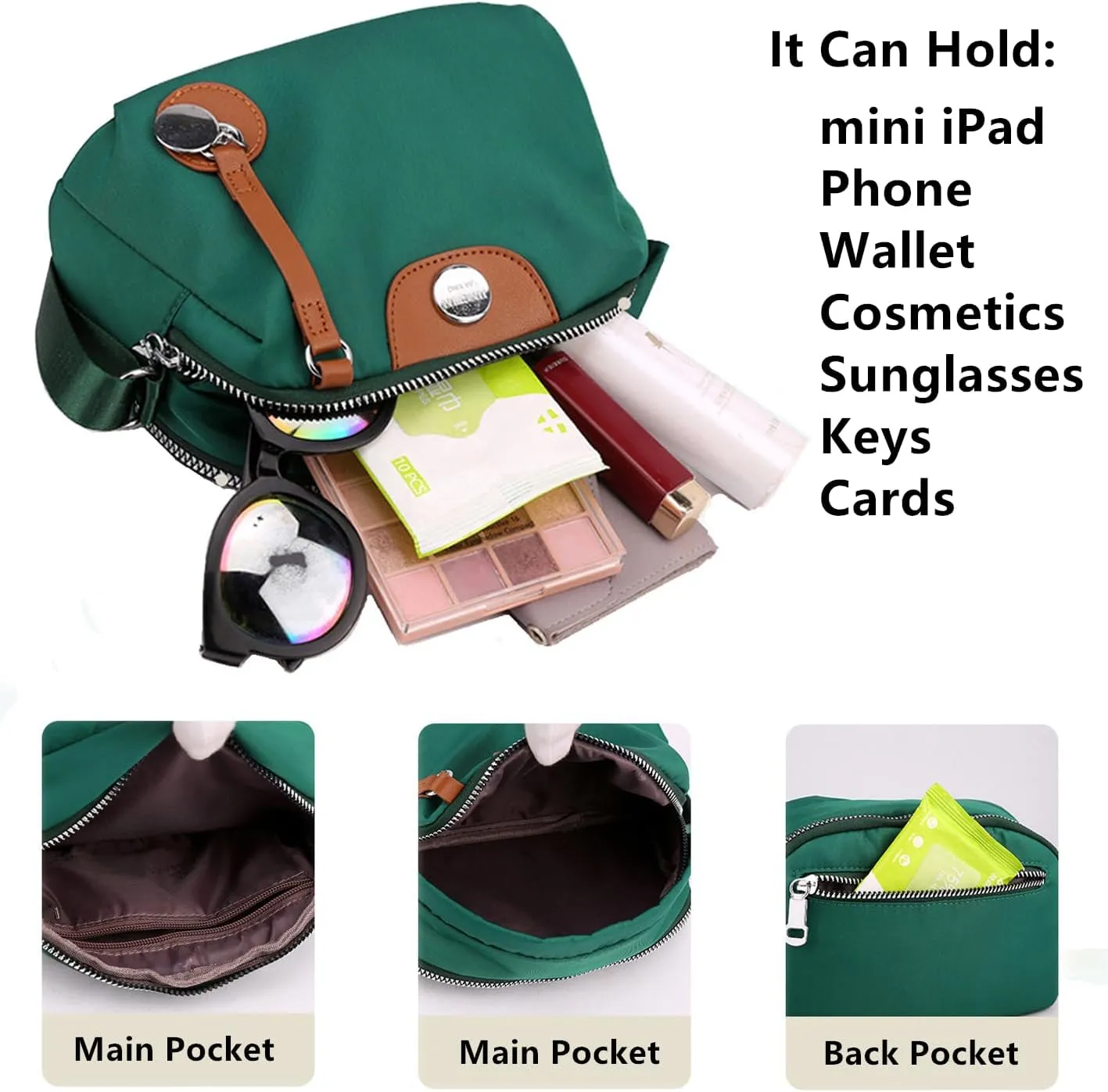 Small Crossbody Bags for Women Shoulder Bag Waterproof Nylon Travel Casual Daypack