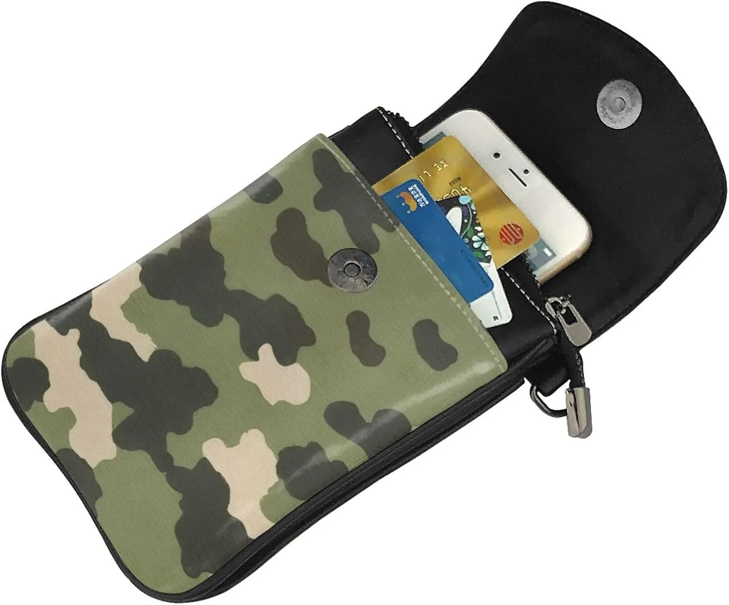 Small Crossbody Bags for Women,Leather Shoulder Bag for Cell Phone Purse with Strap and Tropical tree Printed