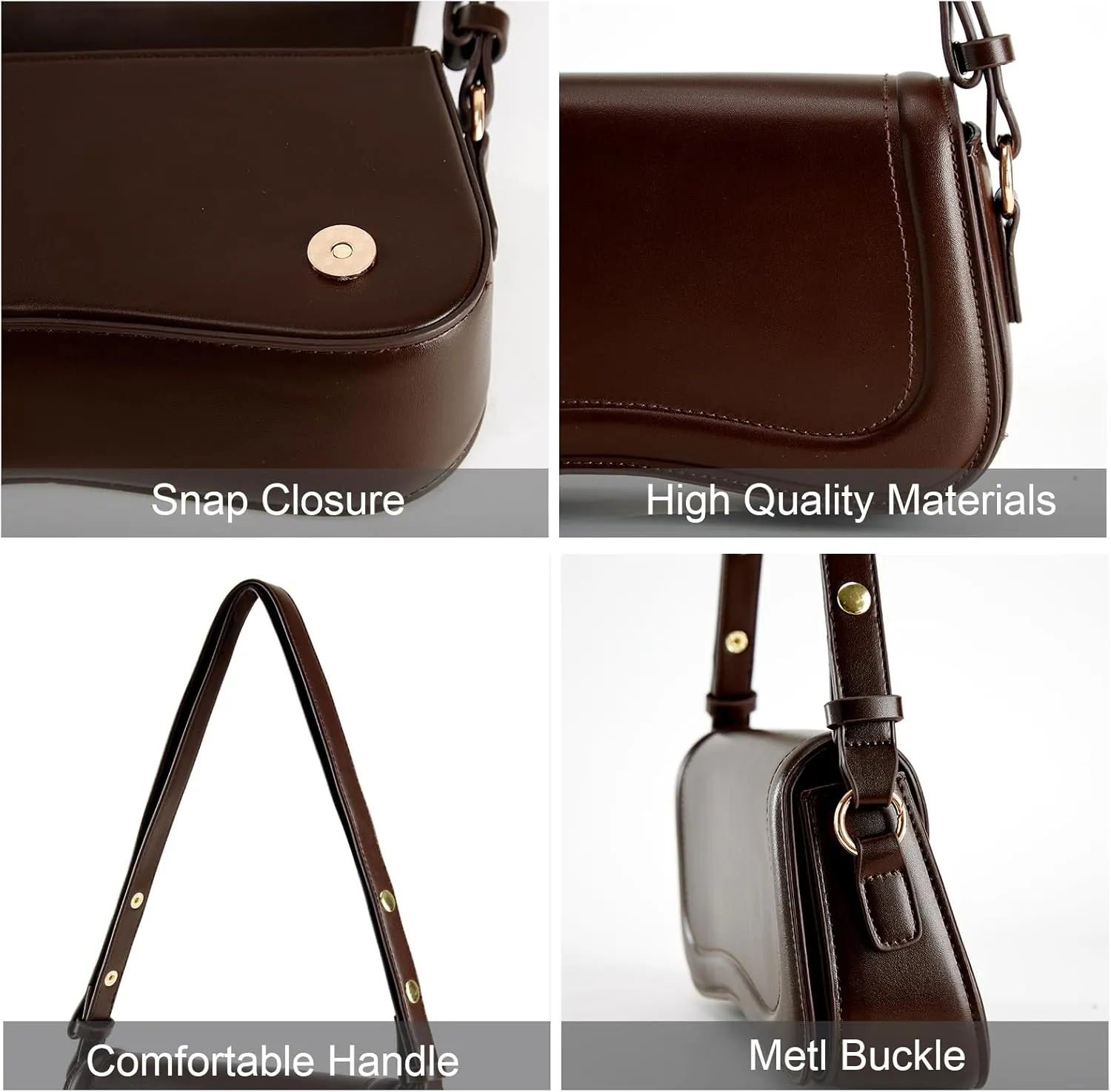 Small Shoulder Bag for women,Crossbody Purses,Leather Tote Handbag Clutch Hobo Purse,with Zipper Closure for Women
