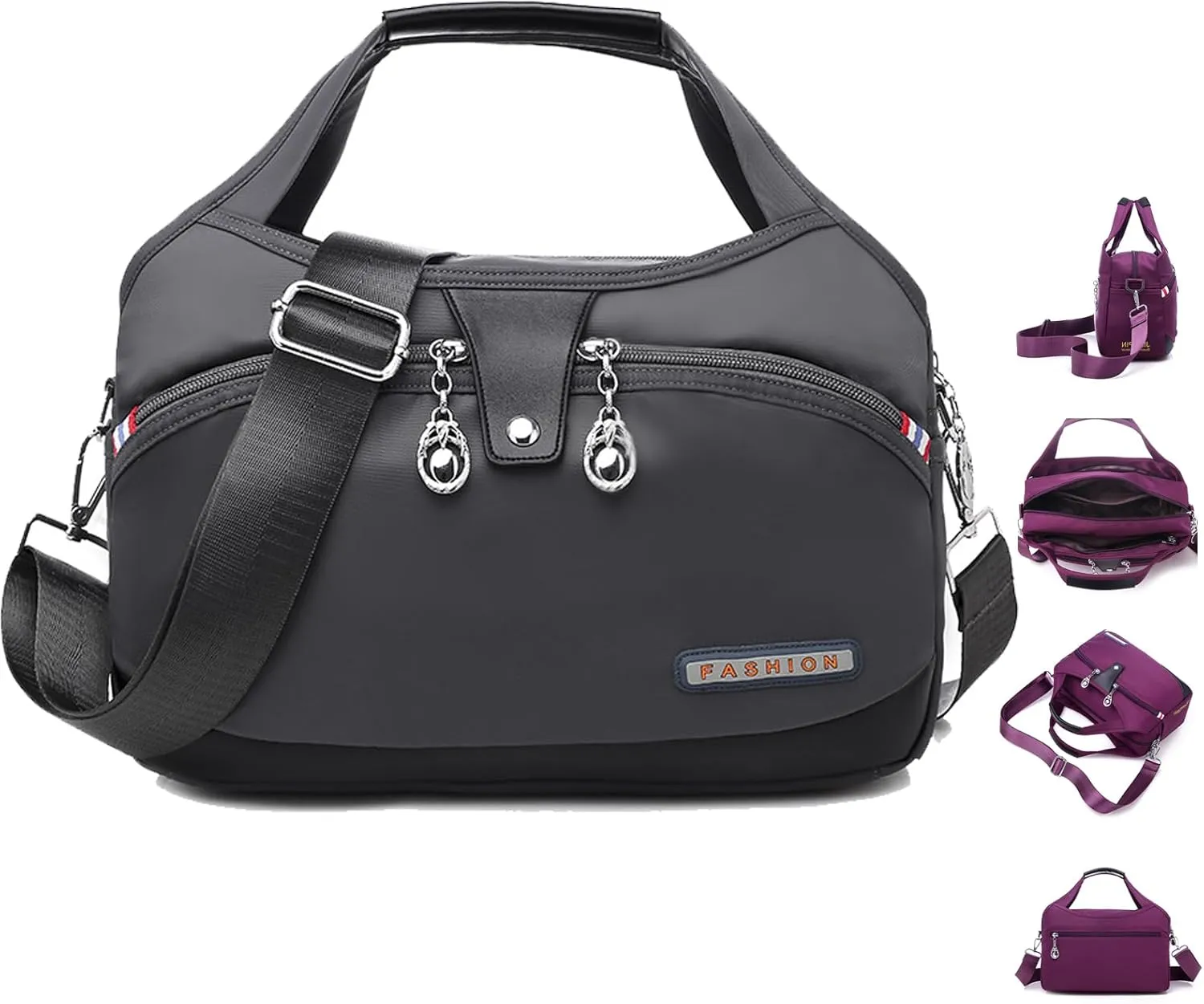 Soft Side Lightweight Underseat Tote Bag, Multi-pocket Fashion Waterproof Handbag Crossbody.Anti Theft Crossbody Bag