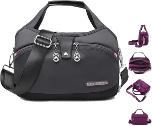 Soft Side Lightweight Underseat Tote Bag, Multi-pocket Fashion Waterproof Handbag Crossbody.Anti Theft Crossbody Bag