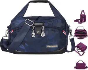 Soft Side Lightweight Underseat Tote Bag, Multi-pocket Fashion Waterproof Handbag Crossbody.Anti Theft Crossbody Bag