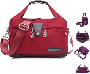 Soft Side Lightweight Underseat Tote Bag, Multi-pocket Fashion Waterproof Handbag Crossbody.Anti Theft Crossbody Bag