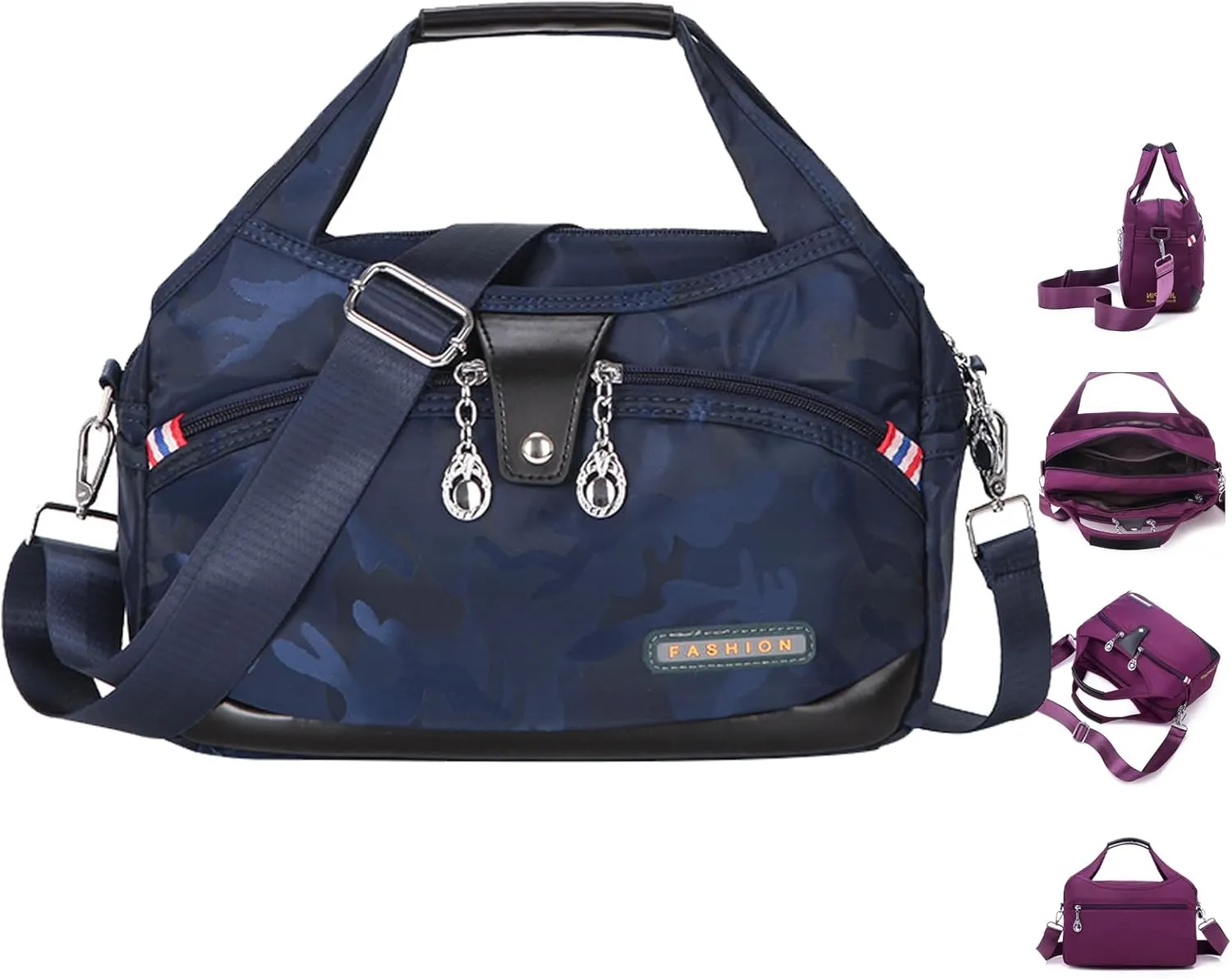 Soft Side Lightweight Underseat Tote Bag, Multi-pocket Fashion Waterproof Handbag Crossbody.Anti Theft Crossbody Bag