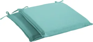 Sorra Home Sunbrella Indoor/Outdoor Cushion Corded Chair Pad Set, 19 in x 17 in x 2 in, Canvas Aruba