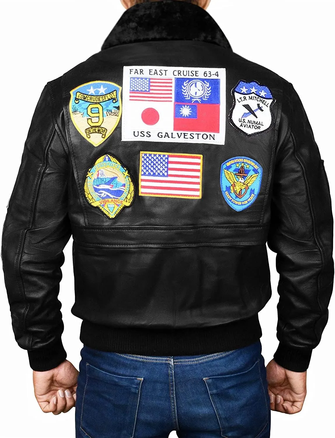 SpazeUp Men's Lambskin Leather Jacket - Distressed Brown Leather Motorcycle Jacket Men