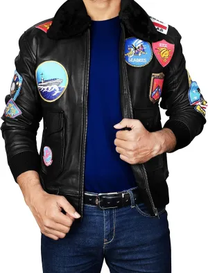 SpazeUp Men's Lambskin Leather Jacket - Distressed Brown Leather Motorcycle Jacket Men