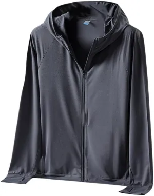 SPF50 Sunscreen Men's Rash Guard Long Sleeve Shirt Ice Silk Anti-Uv Knitted Sun Protection Clothing Men's Skin Coat