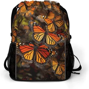 Sports Belt Pocket (dry And Wet Separation), Monarch Butterflies Print Gym Bag Durable And Convenient for Travel,gym,work