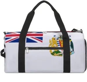Sports Duffel Bag with British Antarctic Territory Flag for Men Women Shoe Compartment Travel