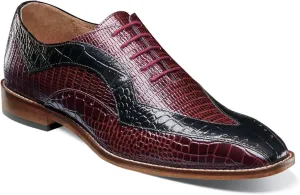 Stacy Adams Men's Tallero Lace Up Oxford, Burgundy Multi, 14