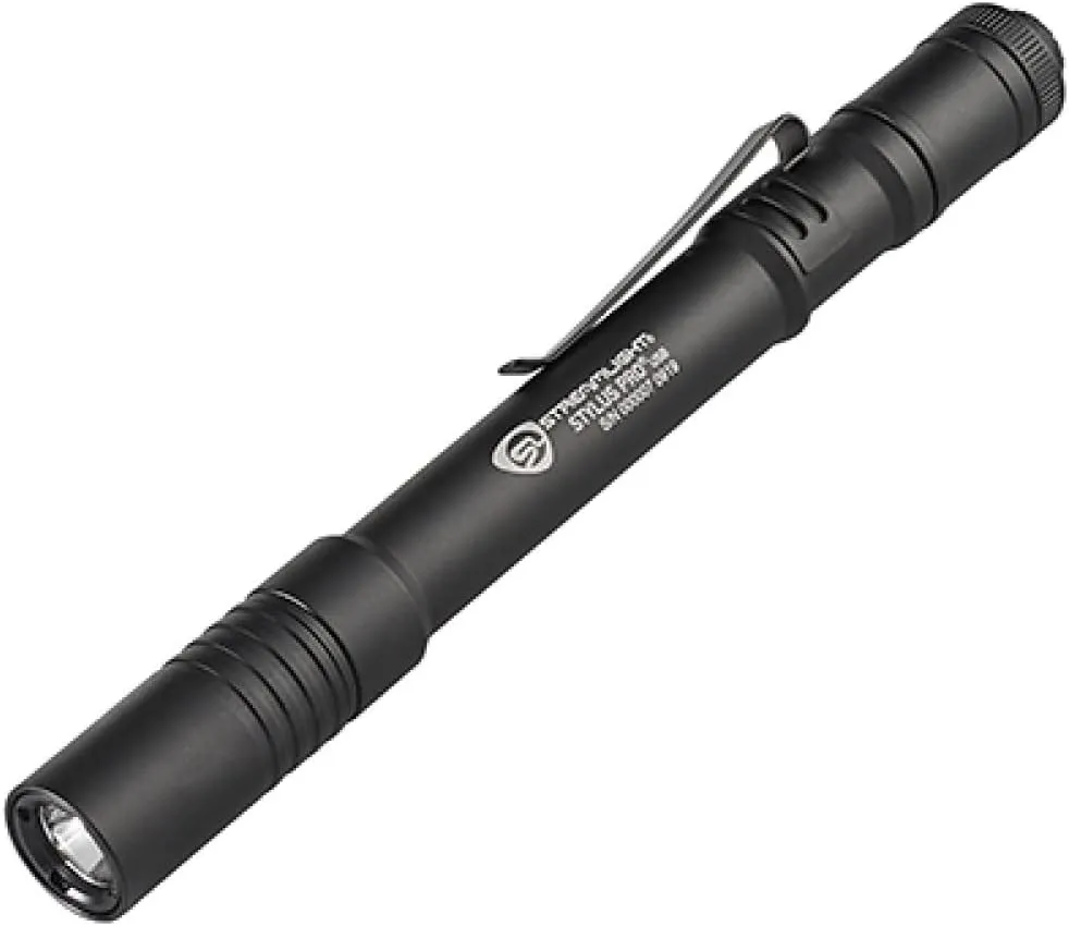 Streamlight 66134 Stylus Pro USB 350-Lumen Rechargeable Penlight with USB Cord & Nylon Holster, Black