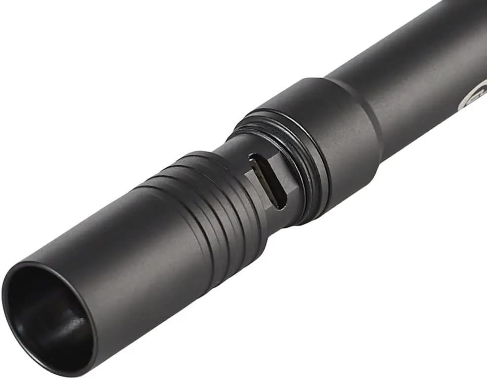 Streamlight 66134 Stylus Pro USB 350-Lumen Rechargeable Penlight with USB Cord & Nylon Holster, Black