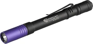Streamlight 66149 Stylus Pro USB 400nm UV Rechargeable Penlight with USB Cord and Nylon Holster, Black
