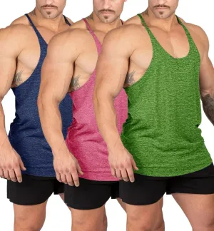 Stringer Bodybuilding Tank Tops Low Cut Off Gym Workout Training Stretch Polyester Quick Dry T Shirts