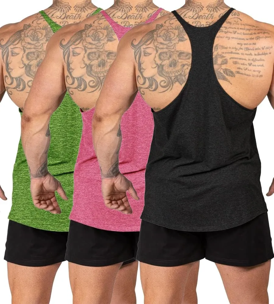 Stringer Bodybuilding Tank Tops Low Cut Off Gym Workout Training Stretch Polyester Quick Dry T Shirts