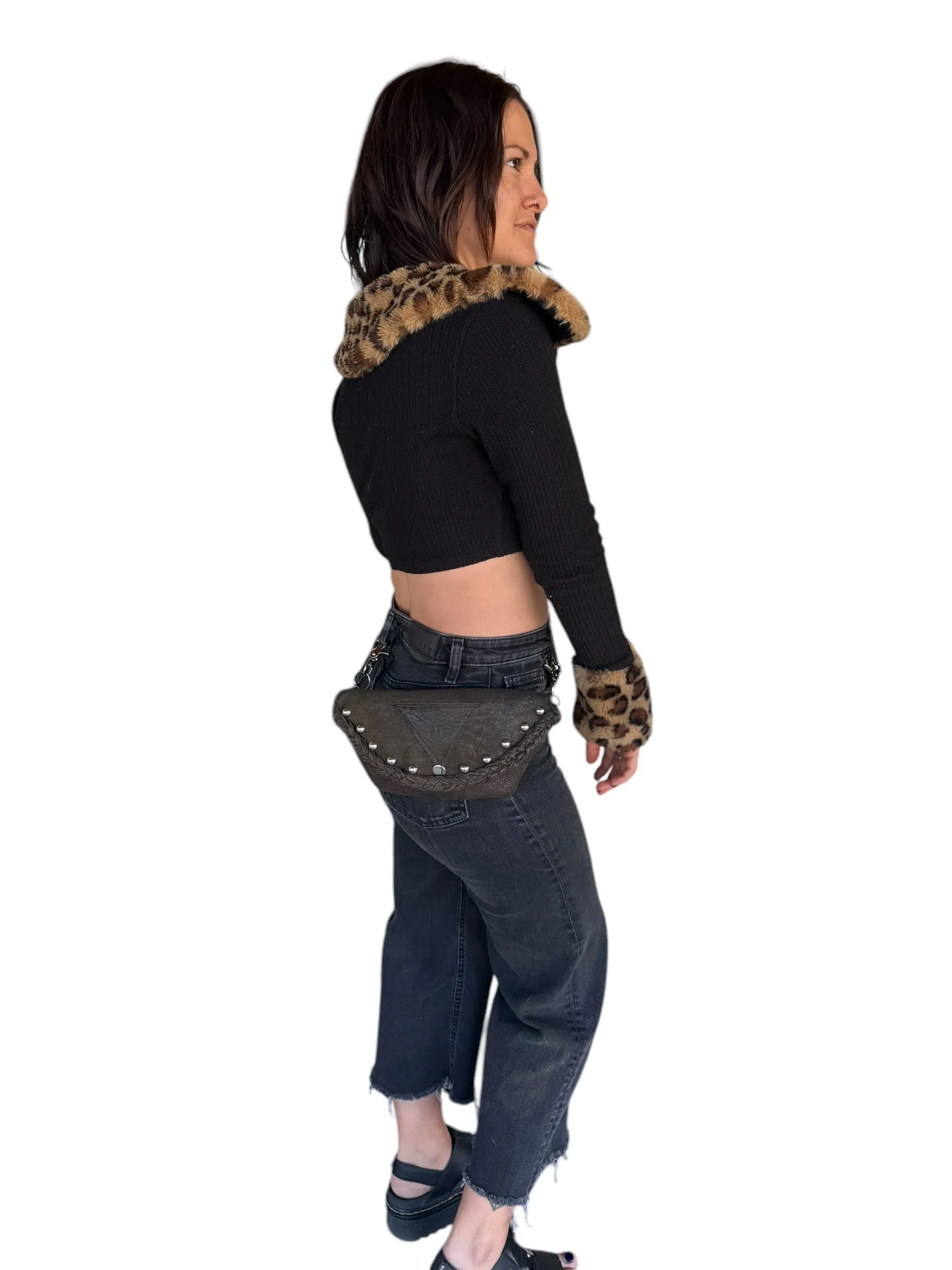 Studded Chain Belt Bag