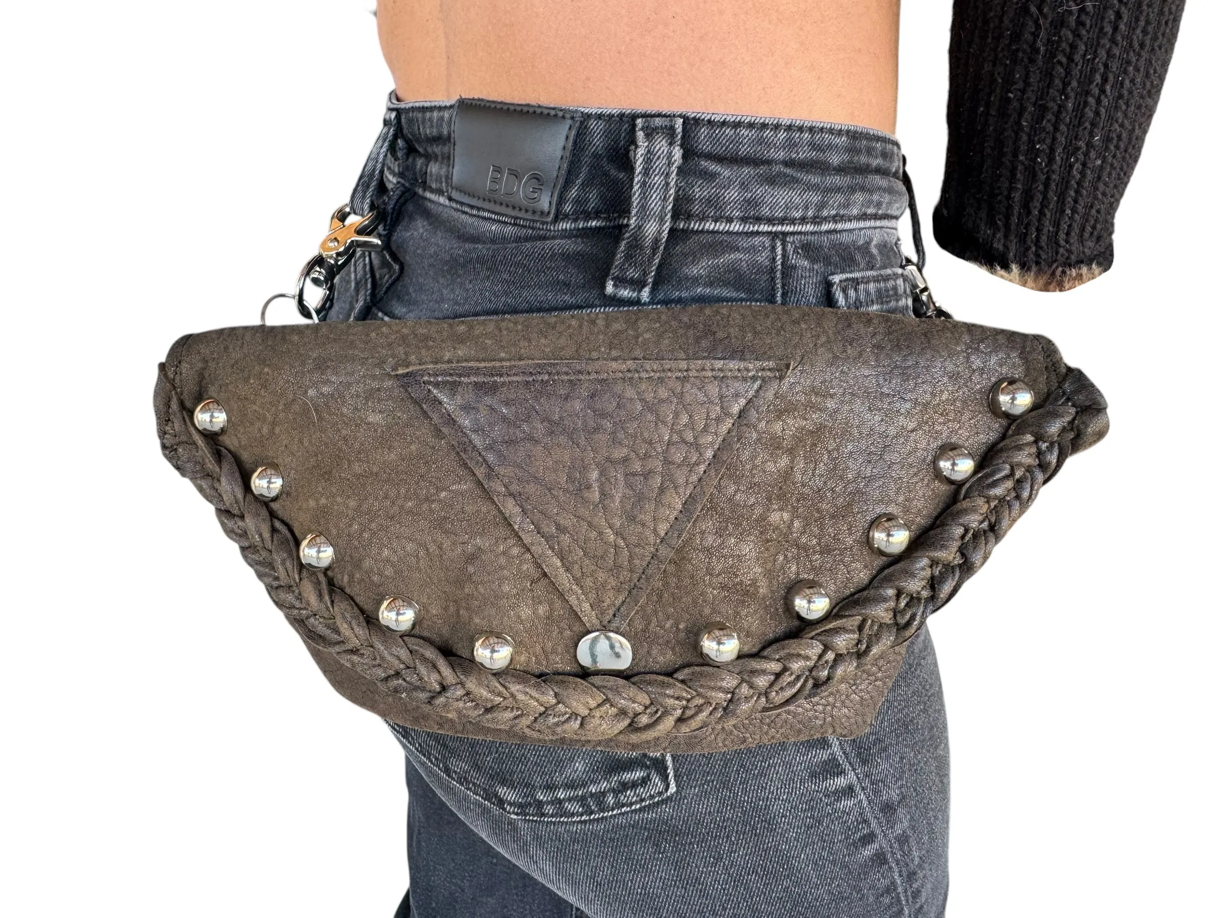Studded Chain Belt Bag