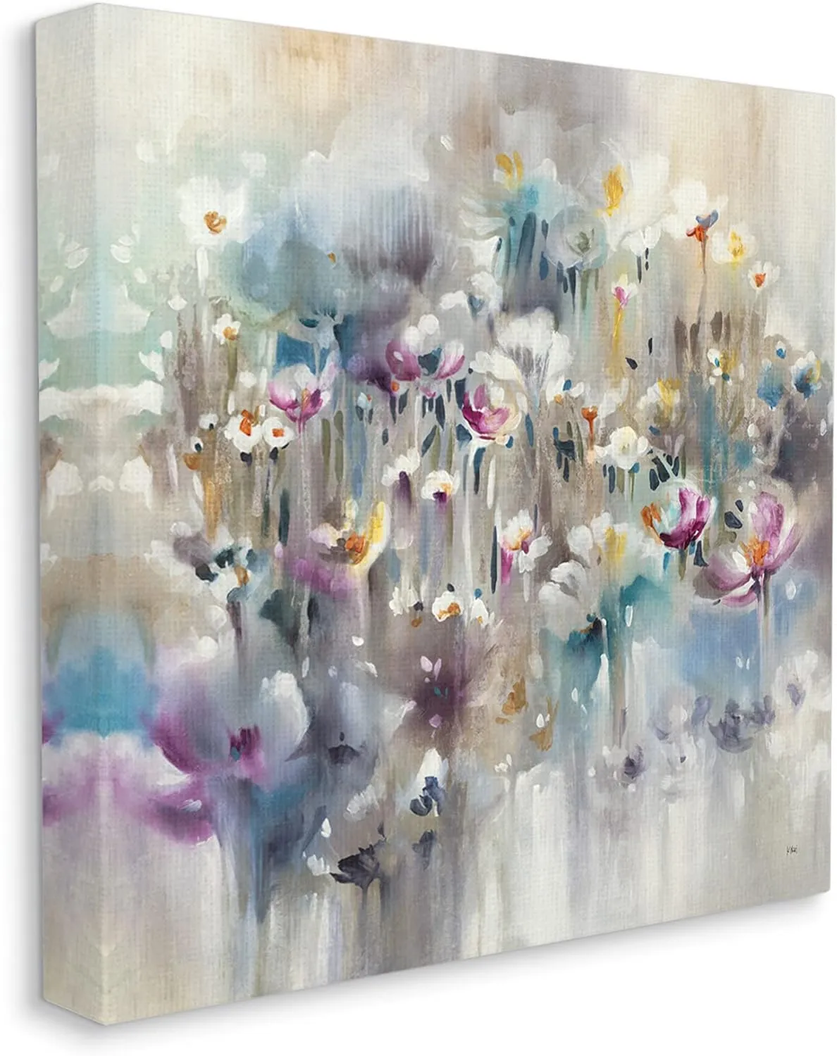 Stupell Industries Soft Rounded Wild Flowers Abstract Floral Field, Designed by K. Nari Canvas Wall Art, Multi-Color