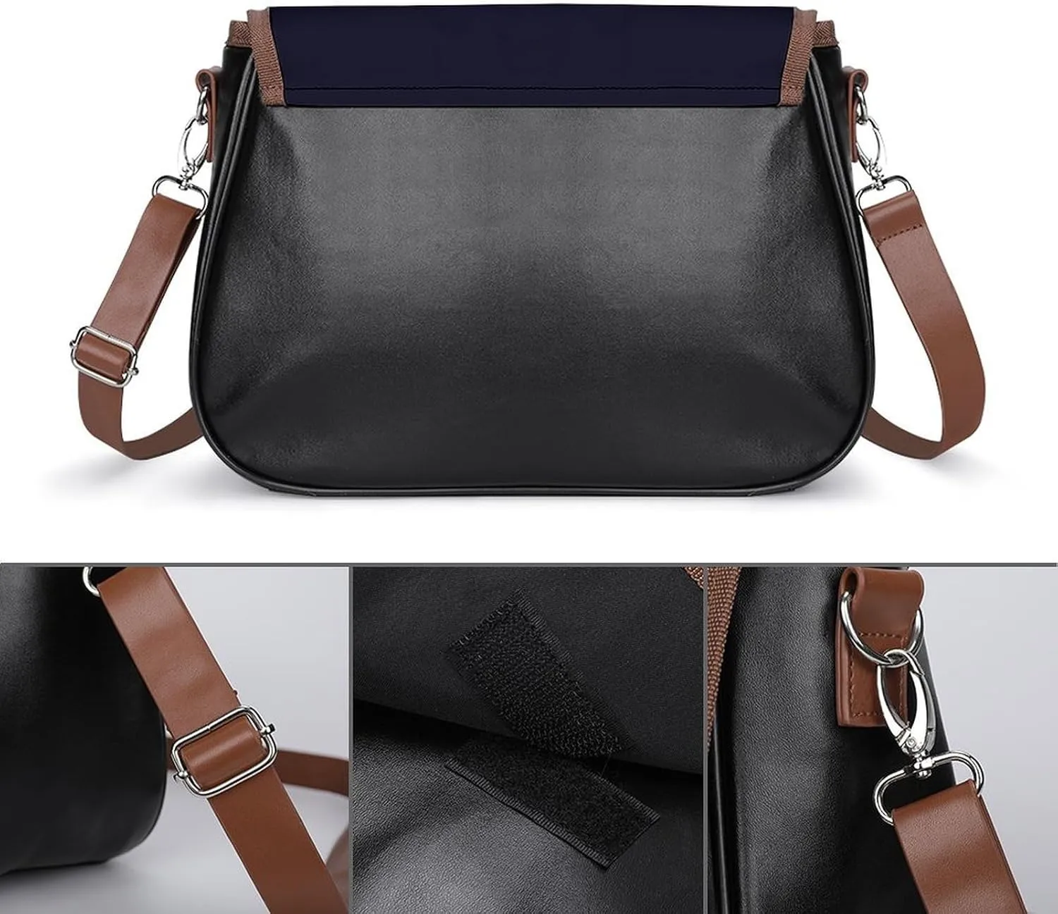 Stylish Women's Shoulder Bag Vintage PU Leather Handbag For Daily Use