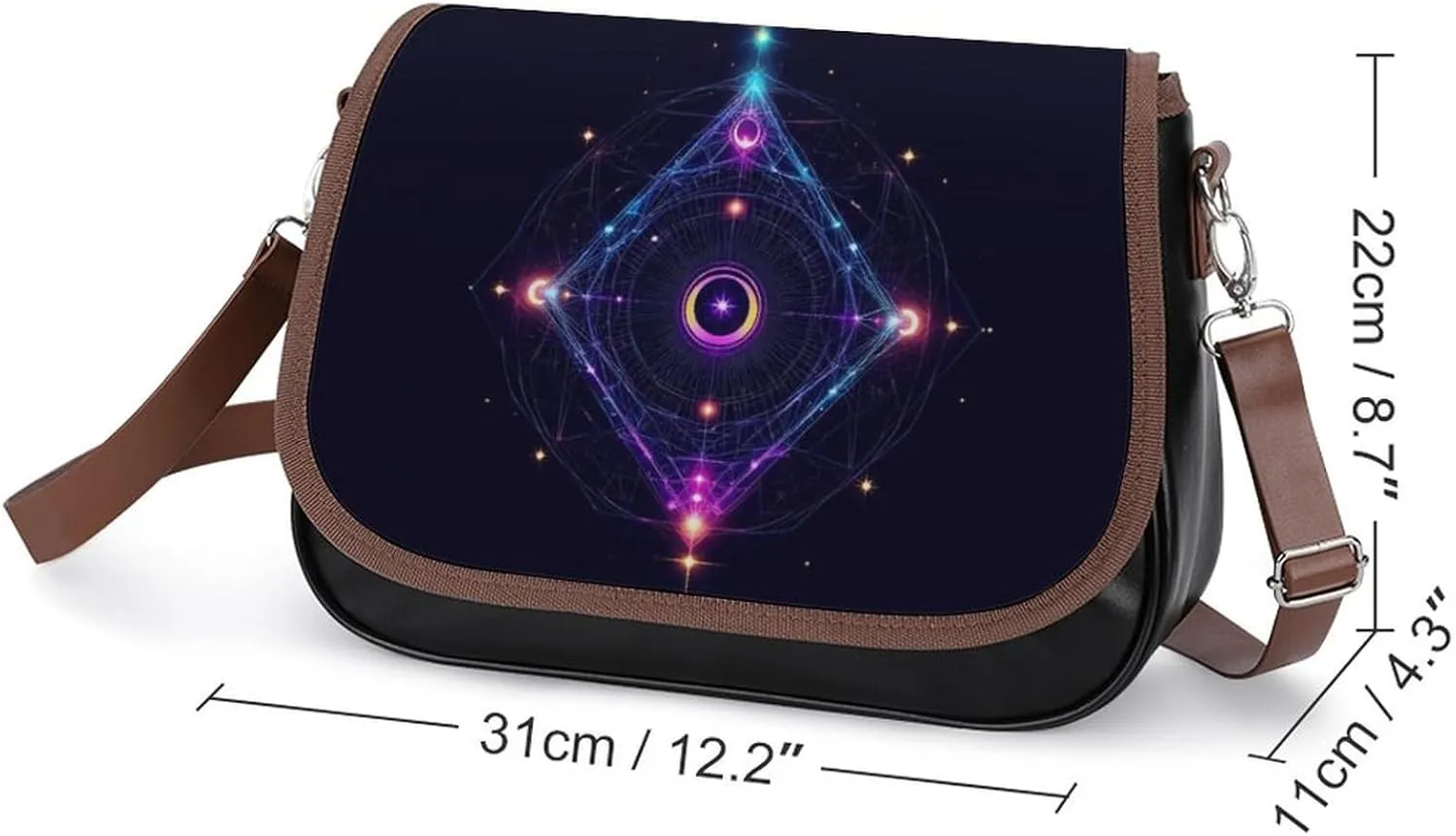Stylish Women's Shoulder Bag Vintage PU Leather Handbag For Daily Use