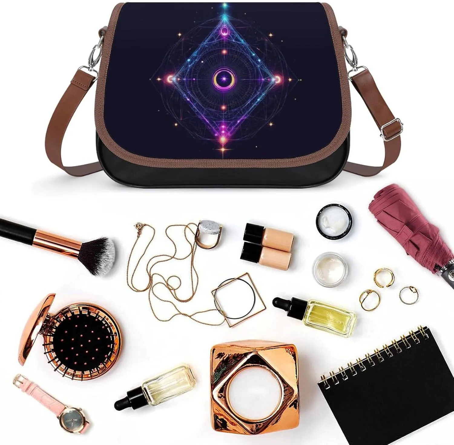 Stylish Women's Shoulder Bag Vintage PU Leather Handbag For Daily Use