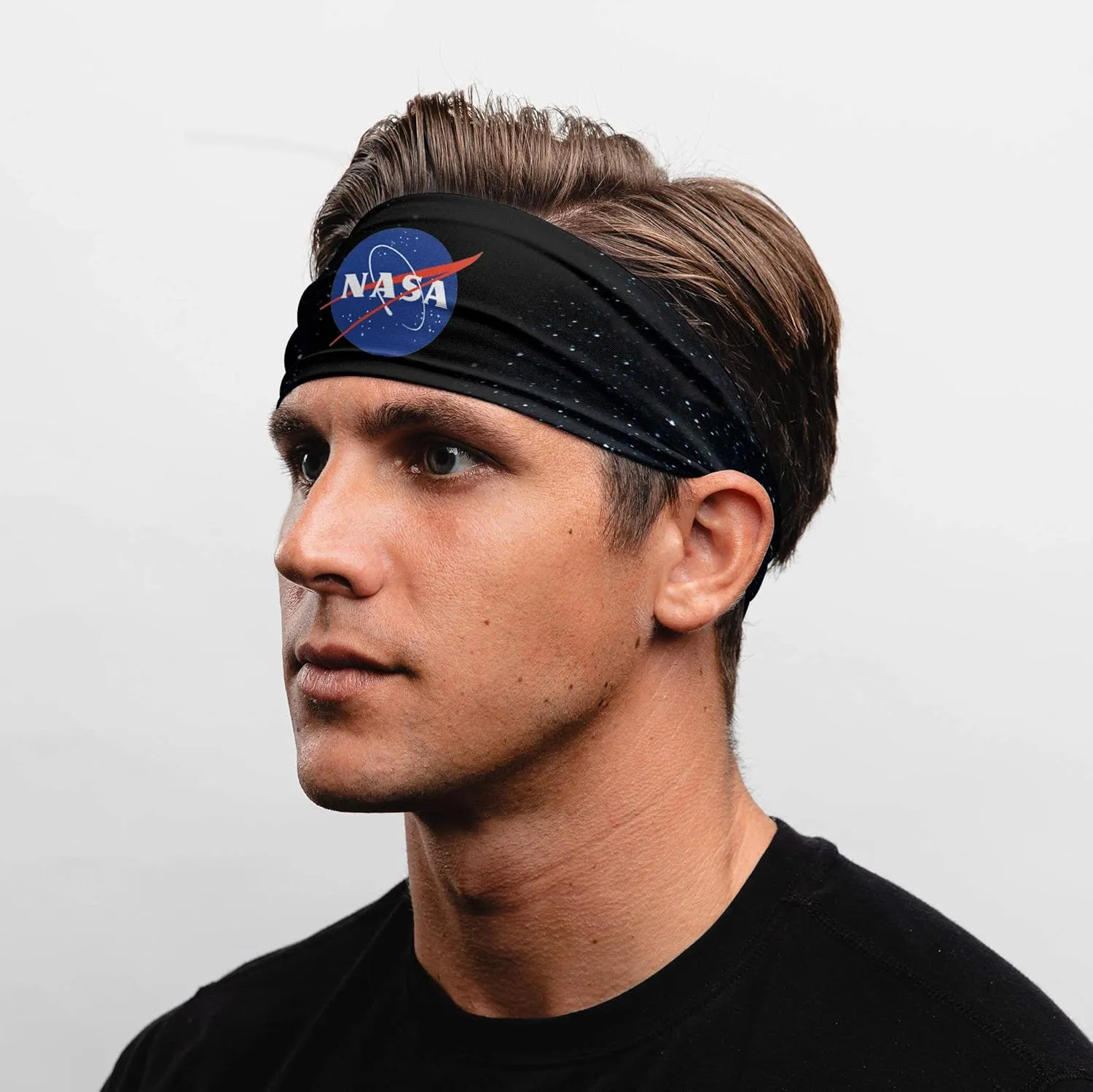 Suddora NASA Headband, Breathable Sweatband for Space Exploration Pride, Non-slip Fabric Sweatband for Football, Tennis, Workout, Costumes & Cosplay