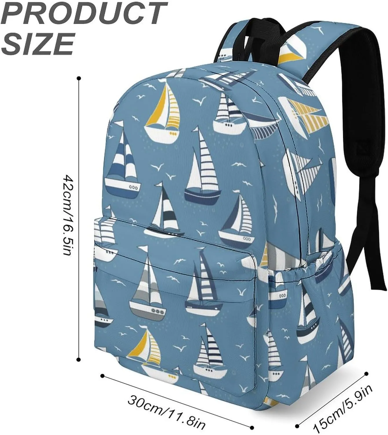 Summer Boats Marine Casual Travel Backpack Lightweight with Multi Compartment Laptop Bagpack for Women Men Hiking Business Work