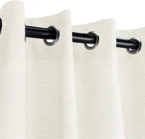 Sunbrella Canvas Natural Outdoor Curtain with Nickel Grommets 50 in. Wide x 108 in. Long
