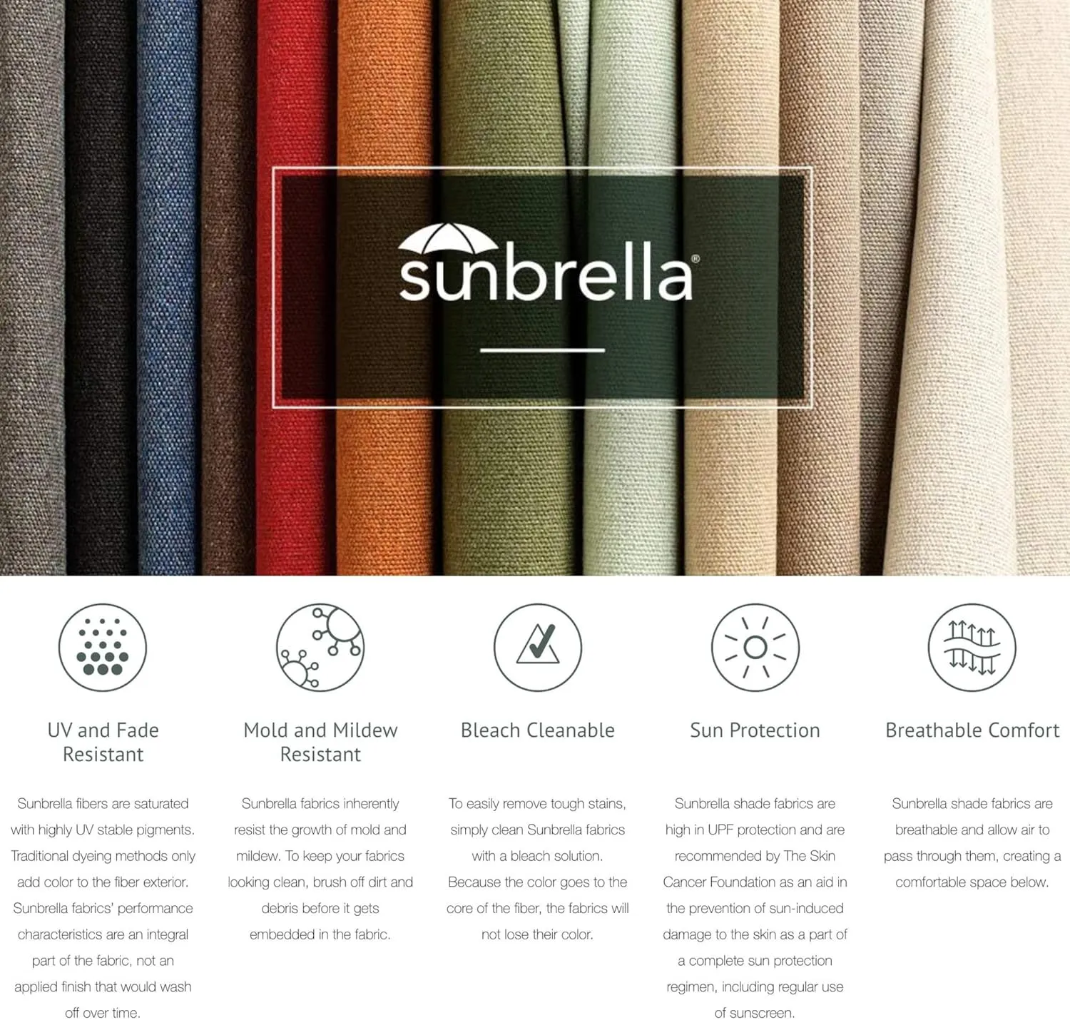 Sunbrella Canvas Natural Outdoor Curtain with Nickel Grommets 50 in. Wide x 108 in. Long