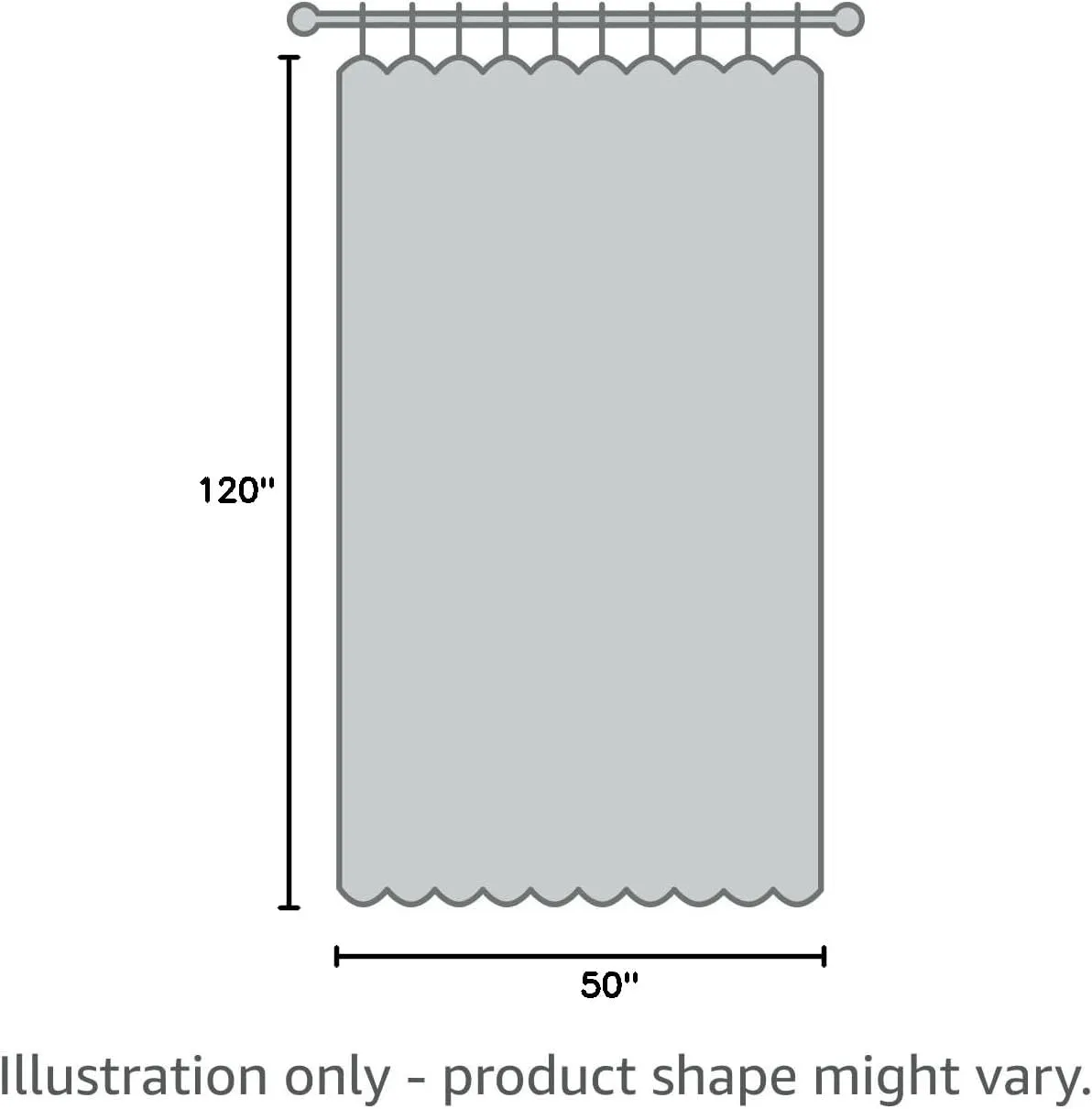 Sunbrella Canvas Navy Outdoor Curtain with Dark Gunmetal Grommets 50 in. Wide x 120 in. Long