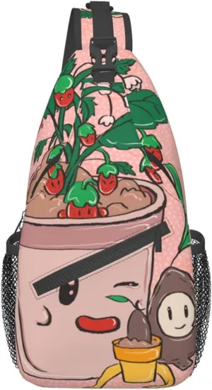 Sunflower Seeds And Strawberries Pattern Outdoor Hiking Backpack > Suitable For Men And Women Riding Strong And Sturdy High Storage Capacity Daily Travel